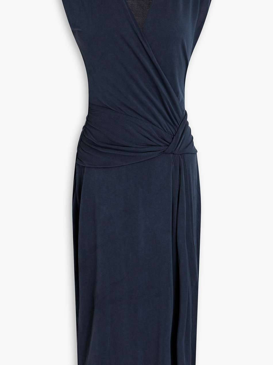 christy wrap-effect modal-blend jersey midi dress