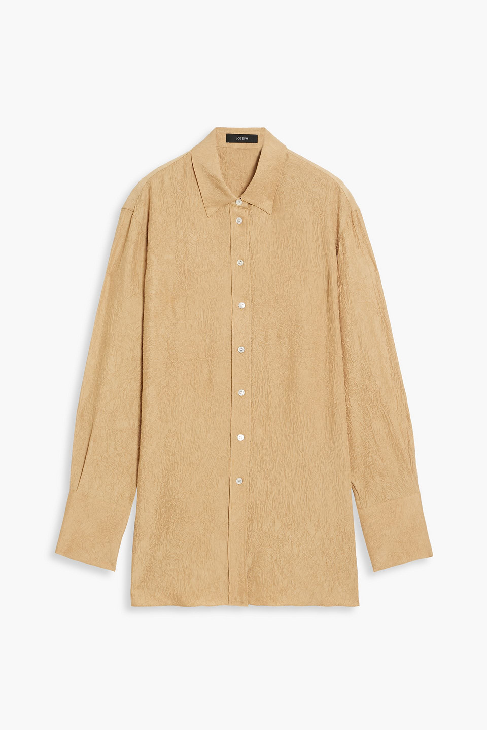 Joseph Brooks Crinkled-satin Shirt In Sand