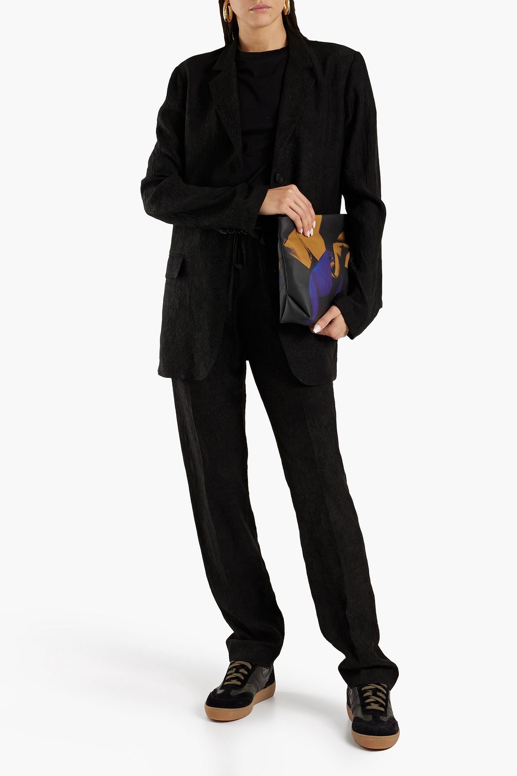 JOSEPH Jace crinkled matte-satin blazer