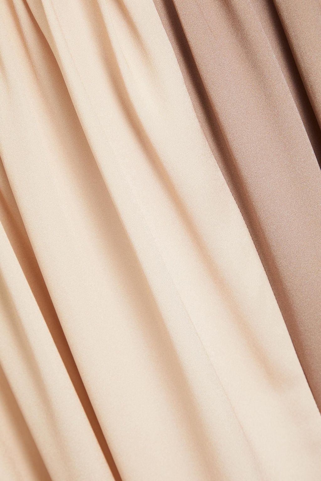 ENVELOPE1976 Venezia gathered color-block silk-satin midi dress