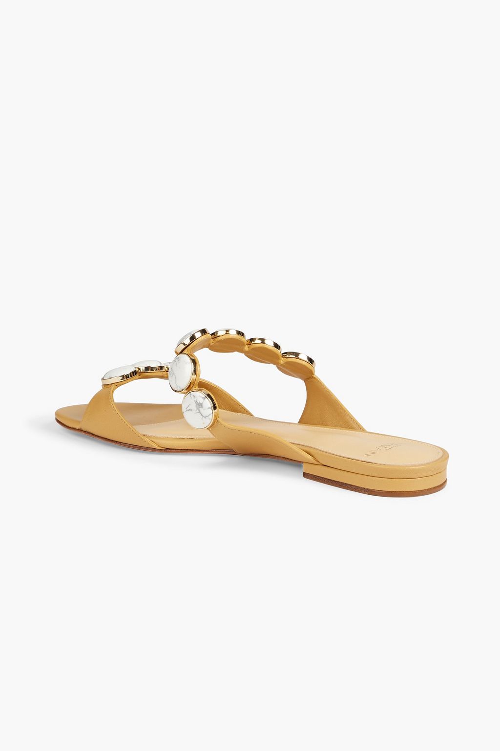 ALEXANDRE BIRMAN Rosie embellished leather slides