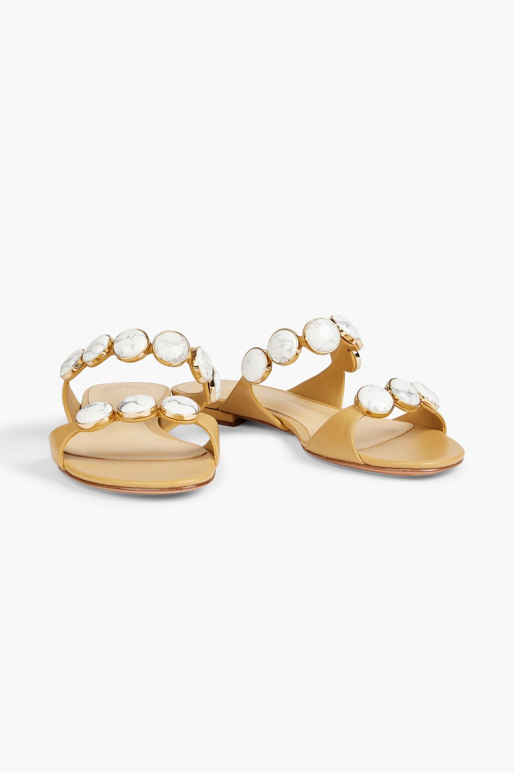 ALEXANDRE BIRMAN Rosie embellished leather slides