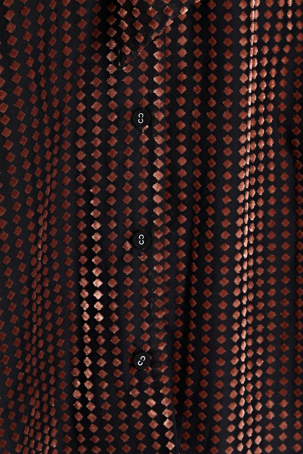 DIANE VON FURSTENBERG Harvey pussy-bow flocked tulle blouse
