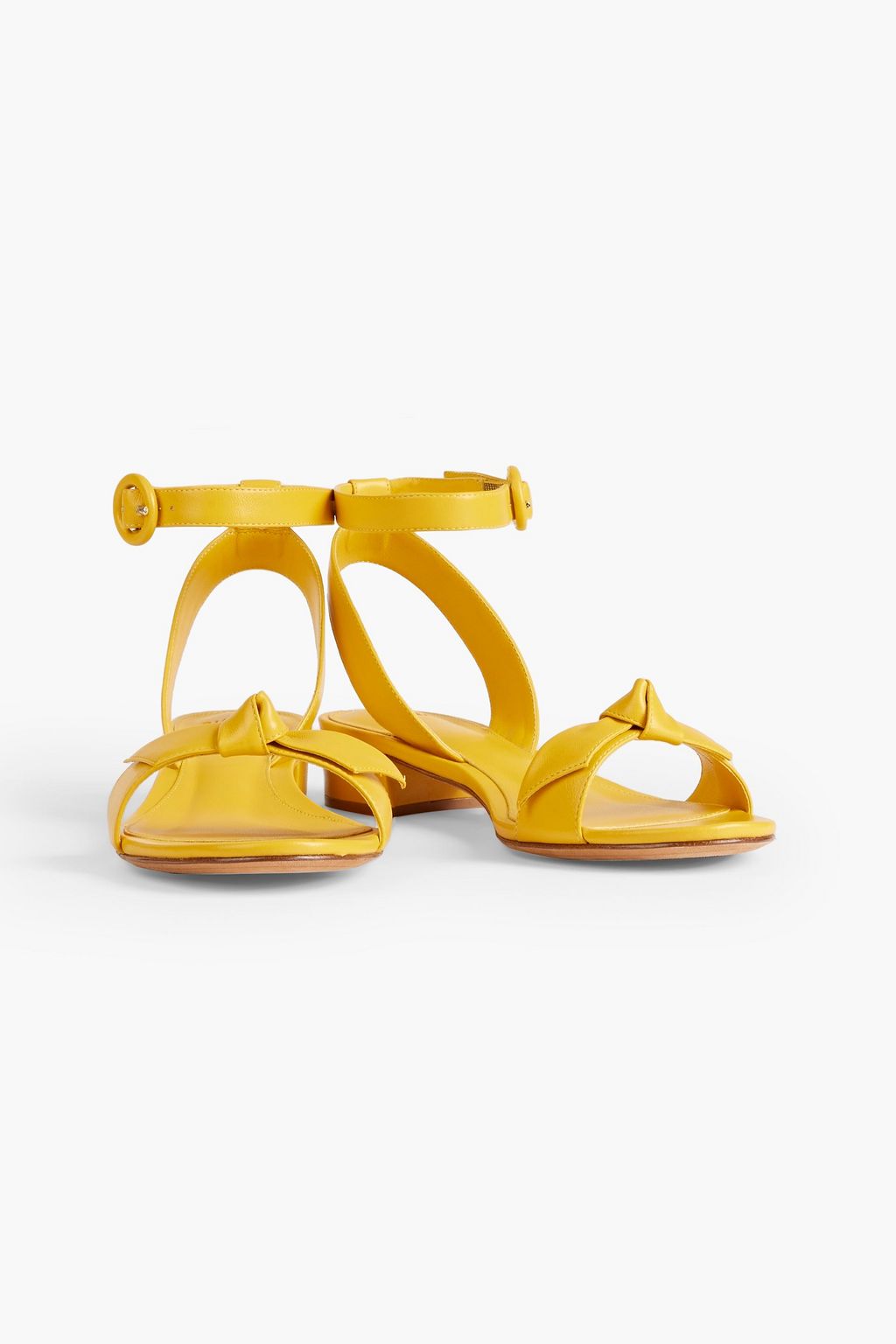 ALEXANDRE BIRMAN 클라리타 30 보우 장식 가죽 샌들