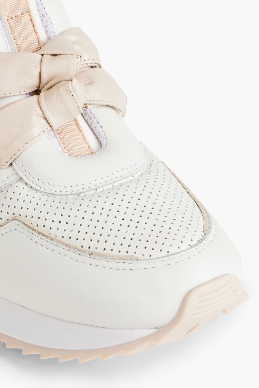 ALEXANDRE BIRMAN 클라리타 보우 장식 퍼포레이트 가죽 슬립온 스니커즈