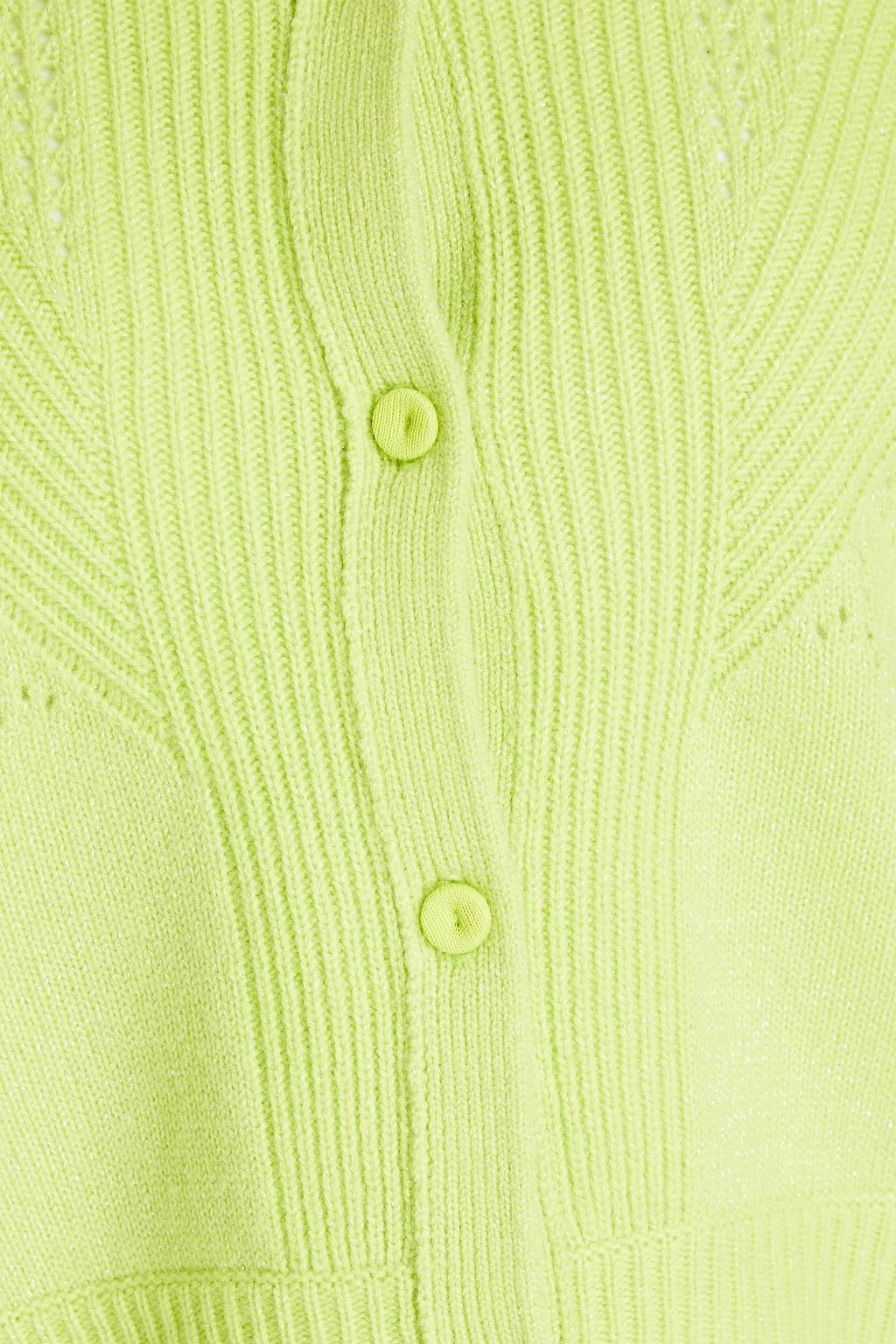 DIANE VON FURSTENBERG Timmy metallic pointelle-knit wool-blend cardigan