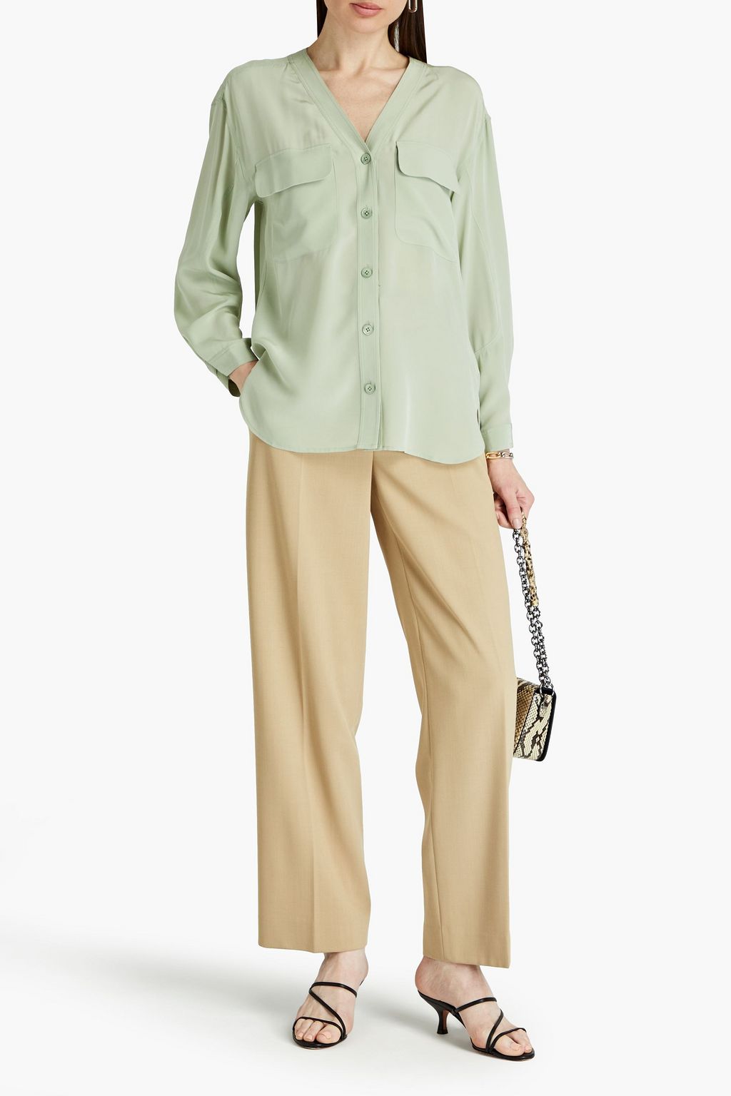 EQUIPMENT Washedsilk shirt THE