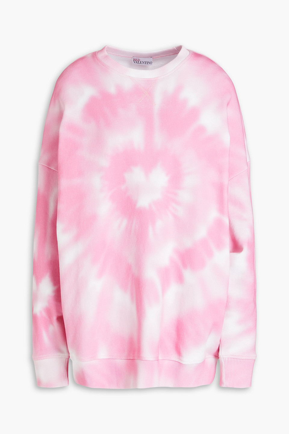 Red Valentino Tie-dye Heart Pattern Sweatshirt In Pink