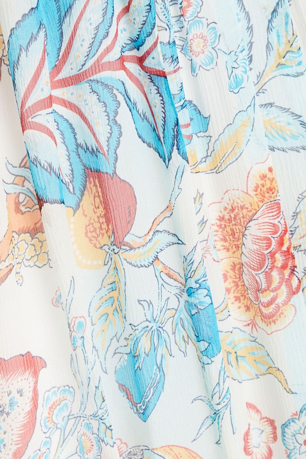ETRO Gathered floral-print silk-crepon maxi skirt