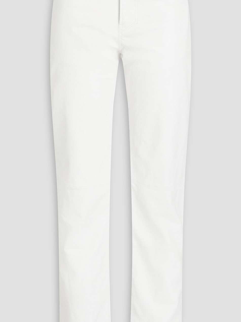 charles leather straight-leg pants