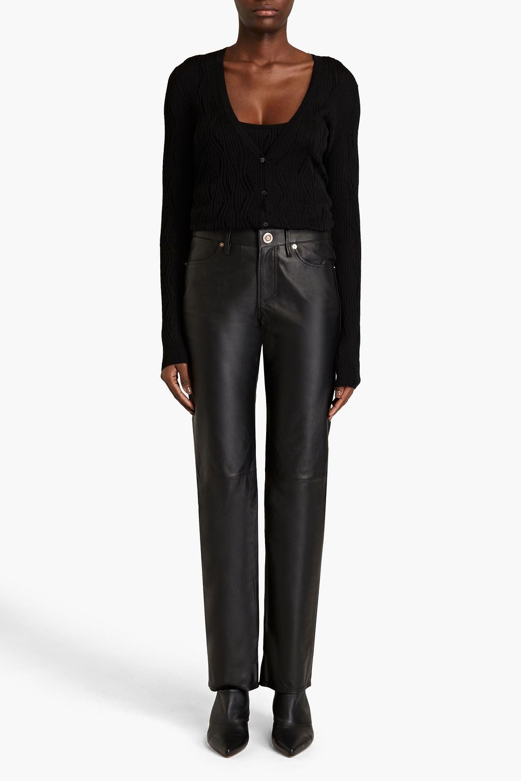GABRIELA HEARST Charles leather straight-leg pants