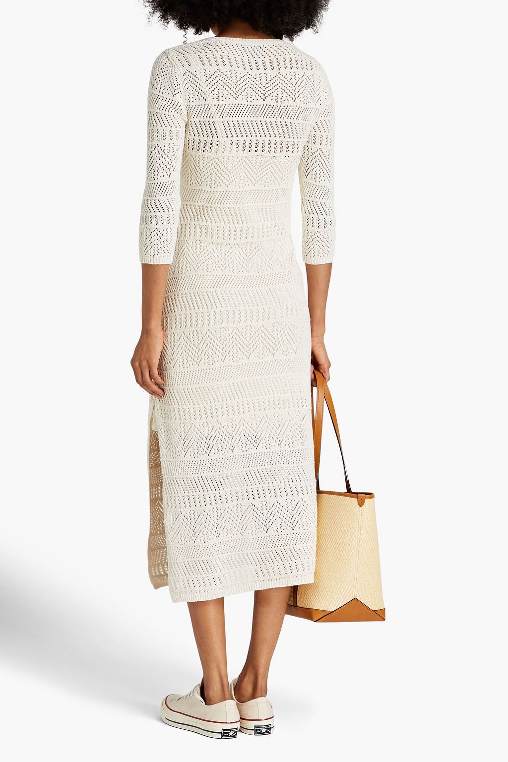 RAG & BONE Renee crochet-knit cotton-blend midi dress