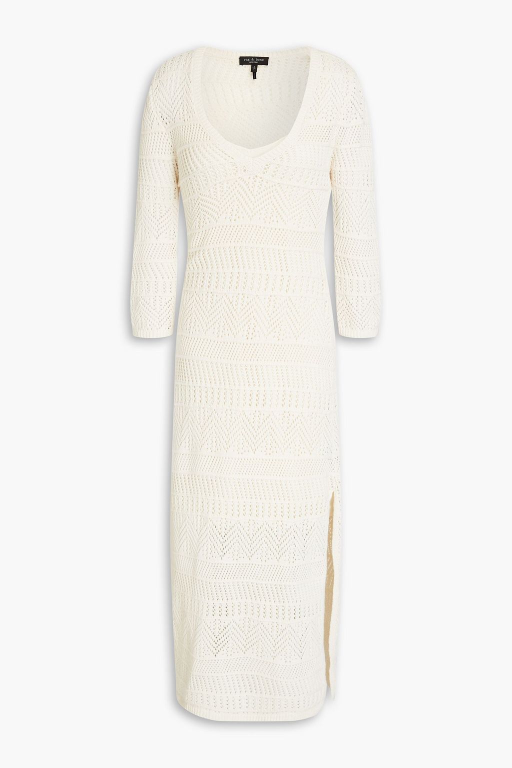 RAG & BONE Renee crochet-knit cotton-blend midi dress | THE OUTNET