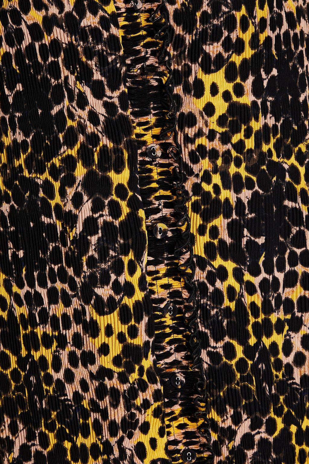 DIANE VON FURSTENBERG فستان قصير ’ليلى’ من الجورجيت بتجعيدات رفيعة ومزين بطبعات وبتصميم مزموم