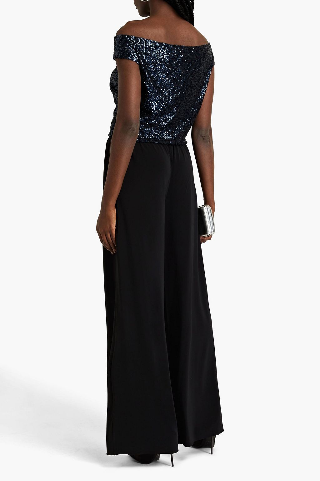 HALSTON Katelyn jersey wide-leg pants