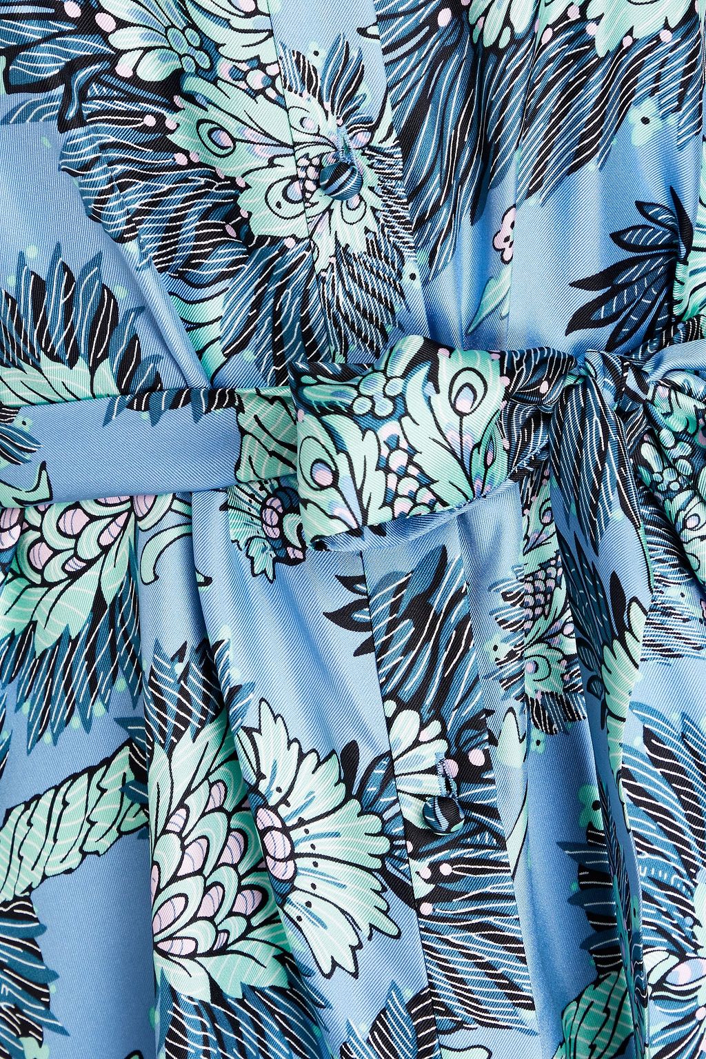 DIANE VON FURSTENBERG Prita bedrucktes Hemdkleid in Minilänge aus Seiden-Twill mit Gürtel