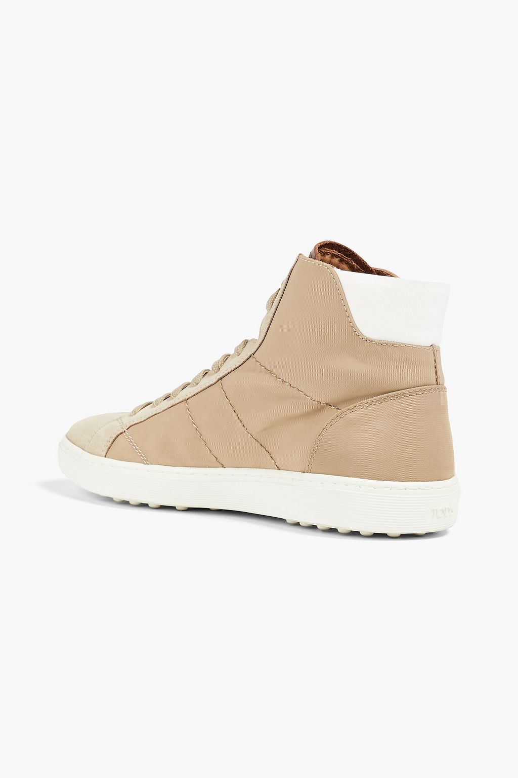 TOD'S Suede-trimmed twill high-top sneakers