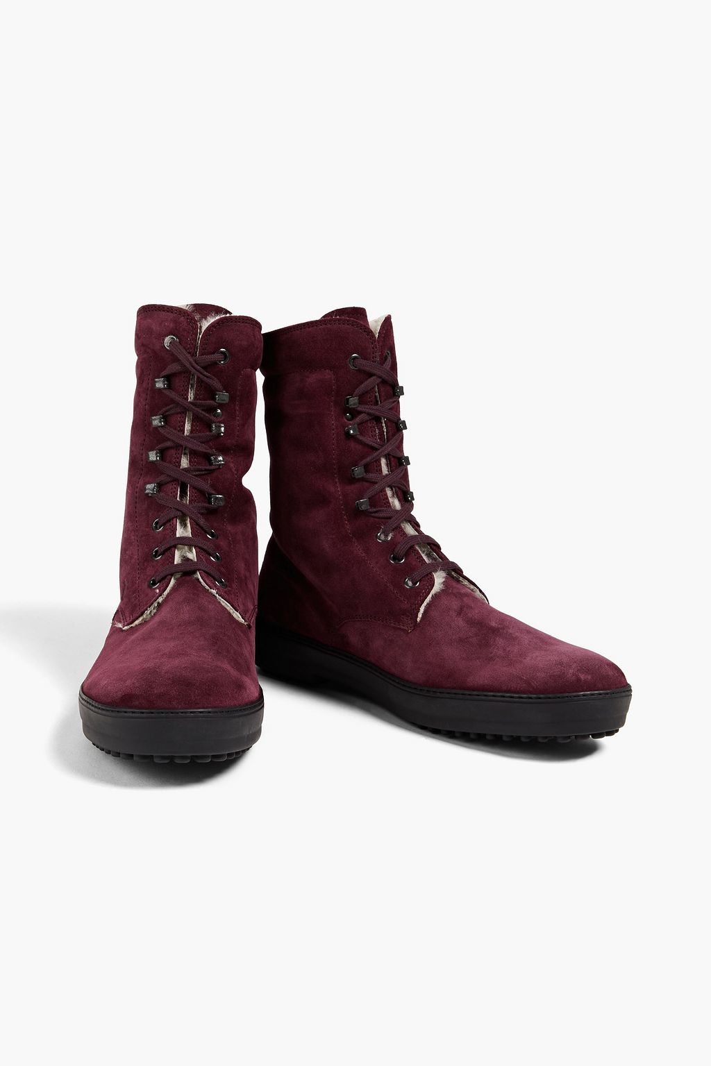 TOD'S Suede lace-up boots