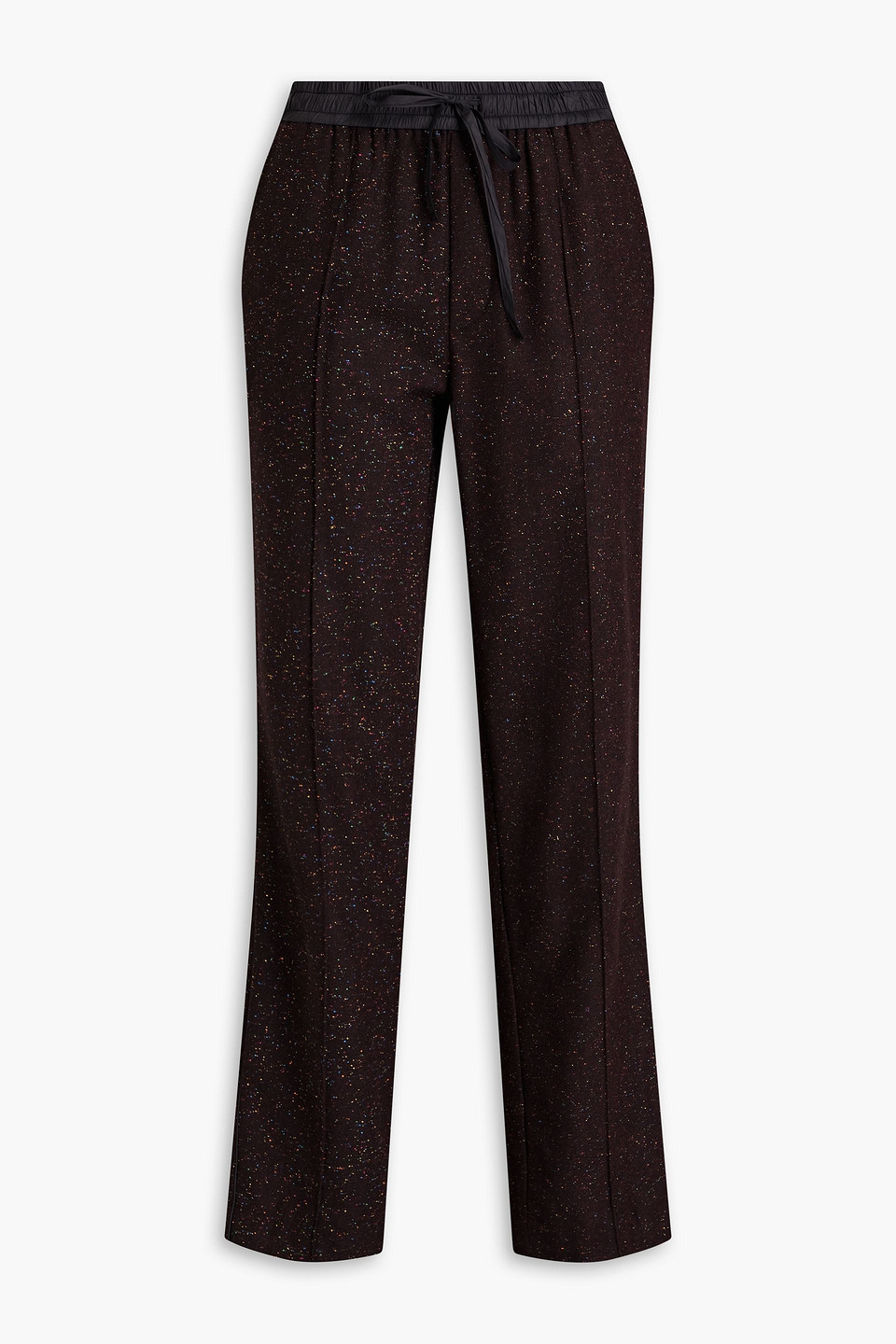 Rag & Bone Farris Wool-blend Tweed Straight-leg Pants In Merlot