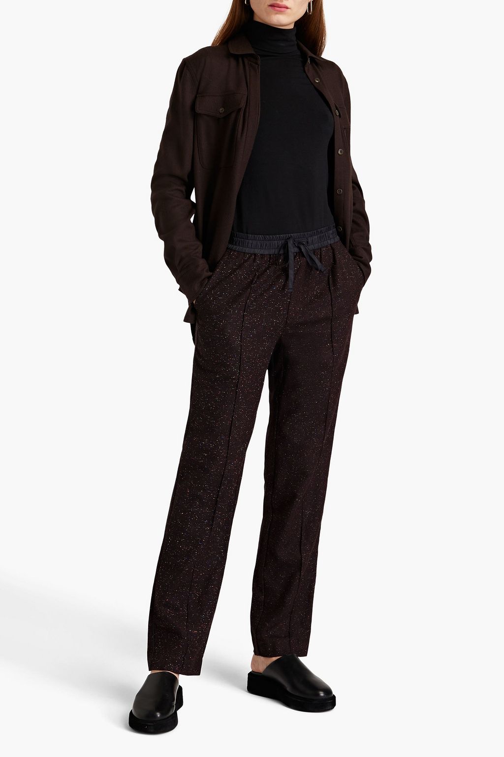 RAG & BONE Farris wool-blend tweed straight-leg pants