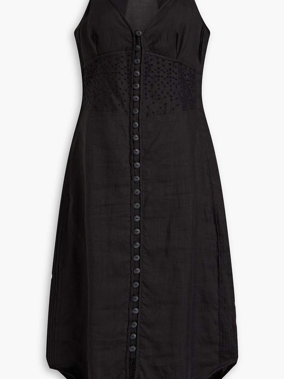 criseli broderie anglaise ramie midi dress