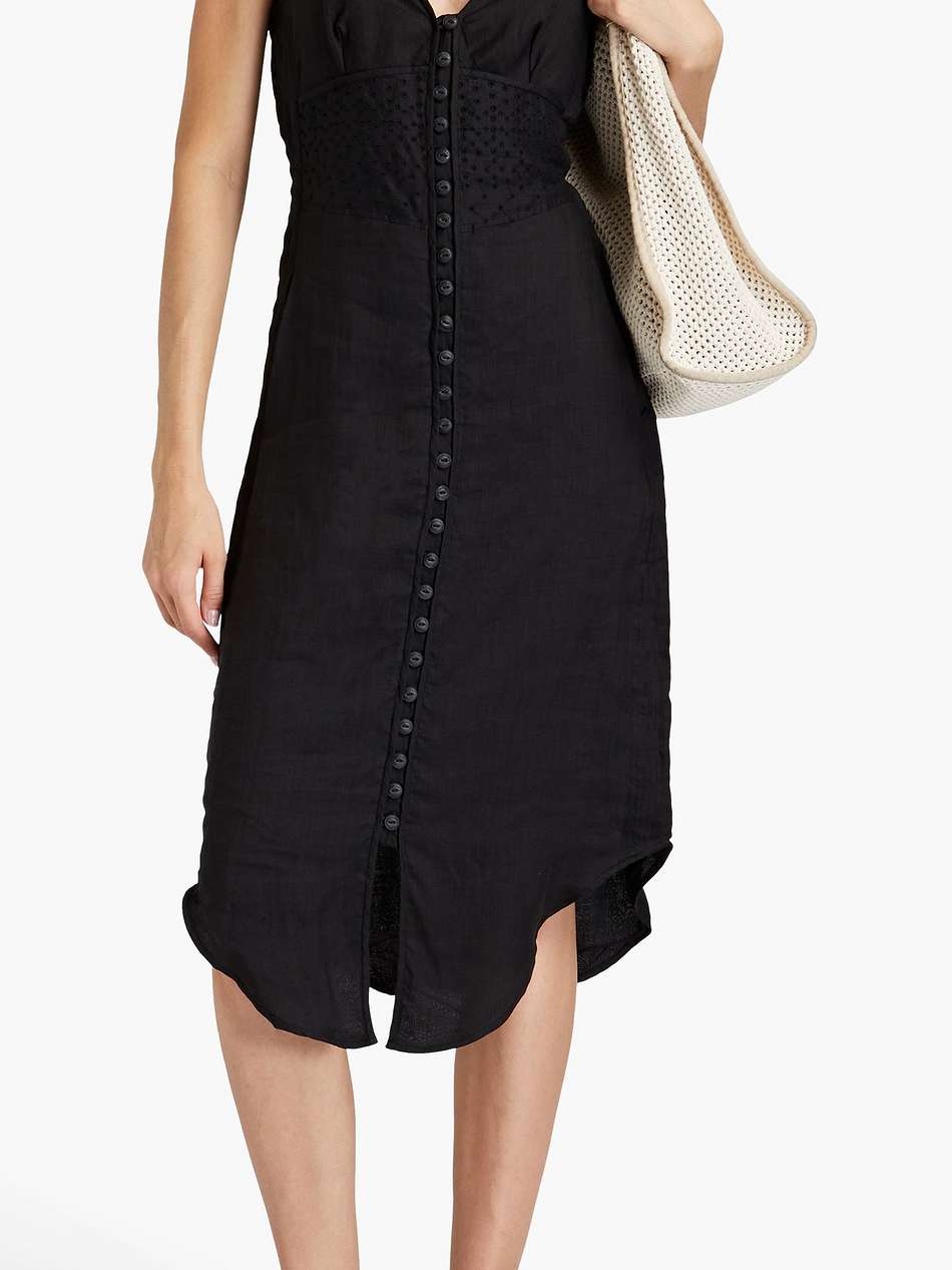 criseli broderie anglaise ramie midi dress