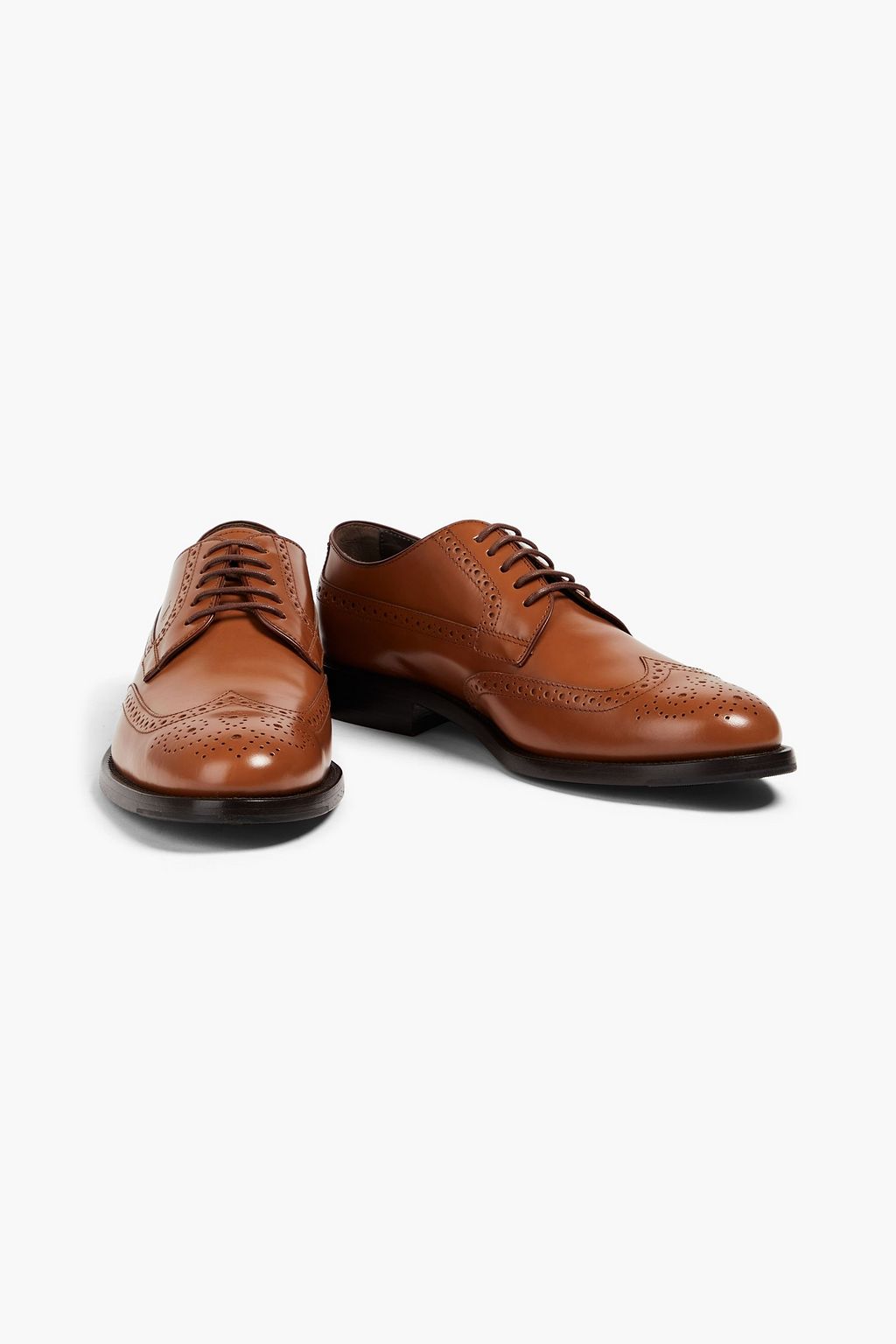 TOD'S Perforated polished-leather brogues