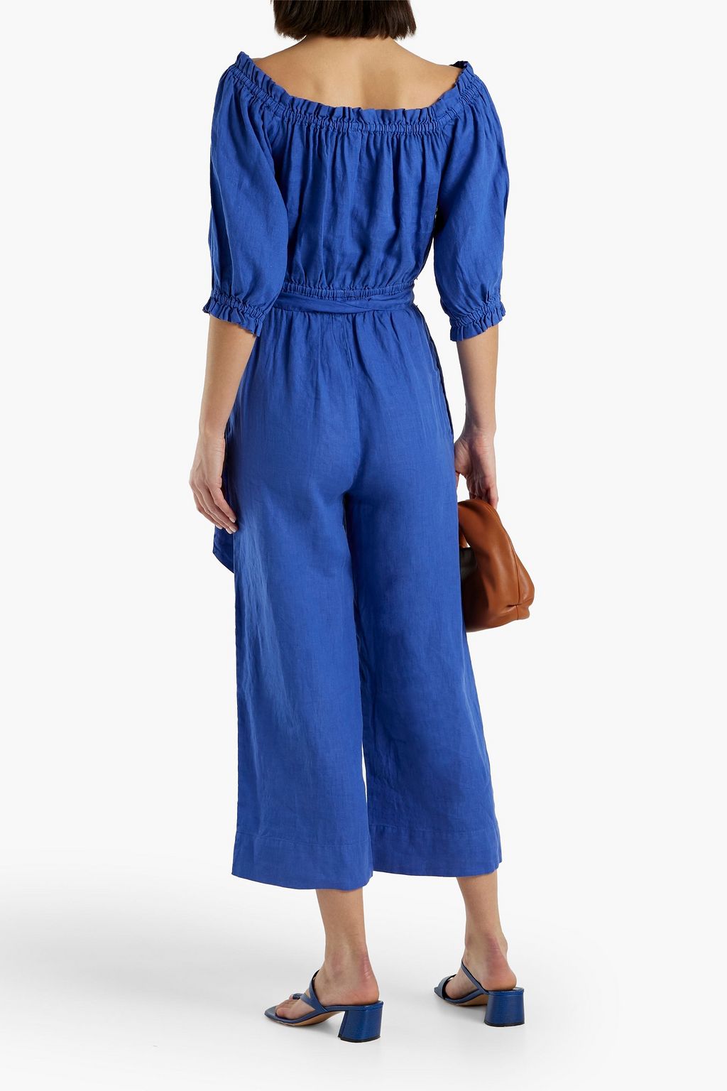 JOIE Josepha cropped linen wide-leg jumpsuit