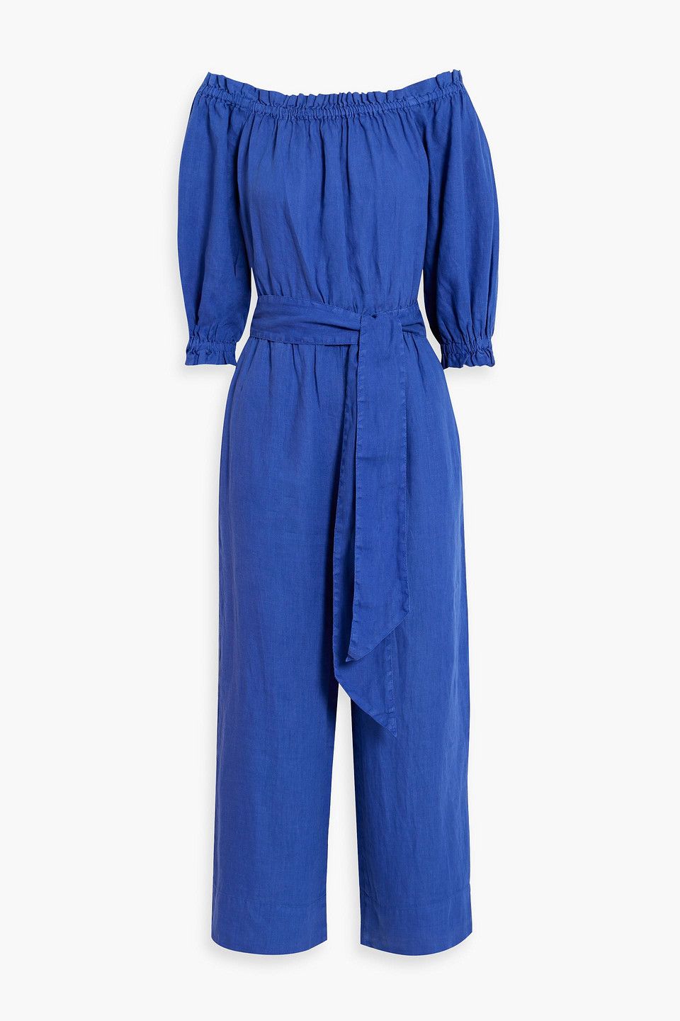 Josepha cropped linen wide-leg jumpsuit