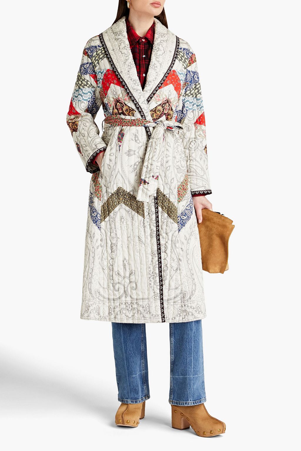 ETRO Patchwork-effect quilted cotton coat
