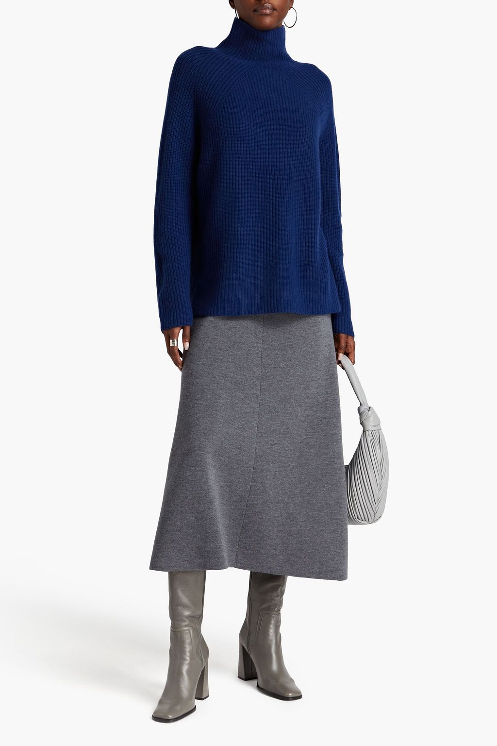 N.PEAL Ribbed cashmere turtleneck sweater