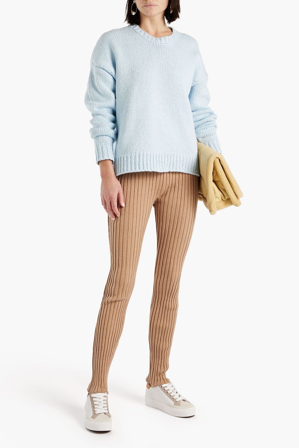 L.F. MARKEY Ribbed wool and cotton-blend leggings