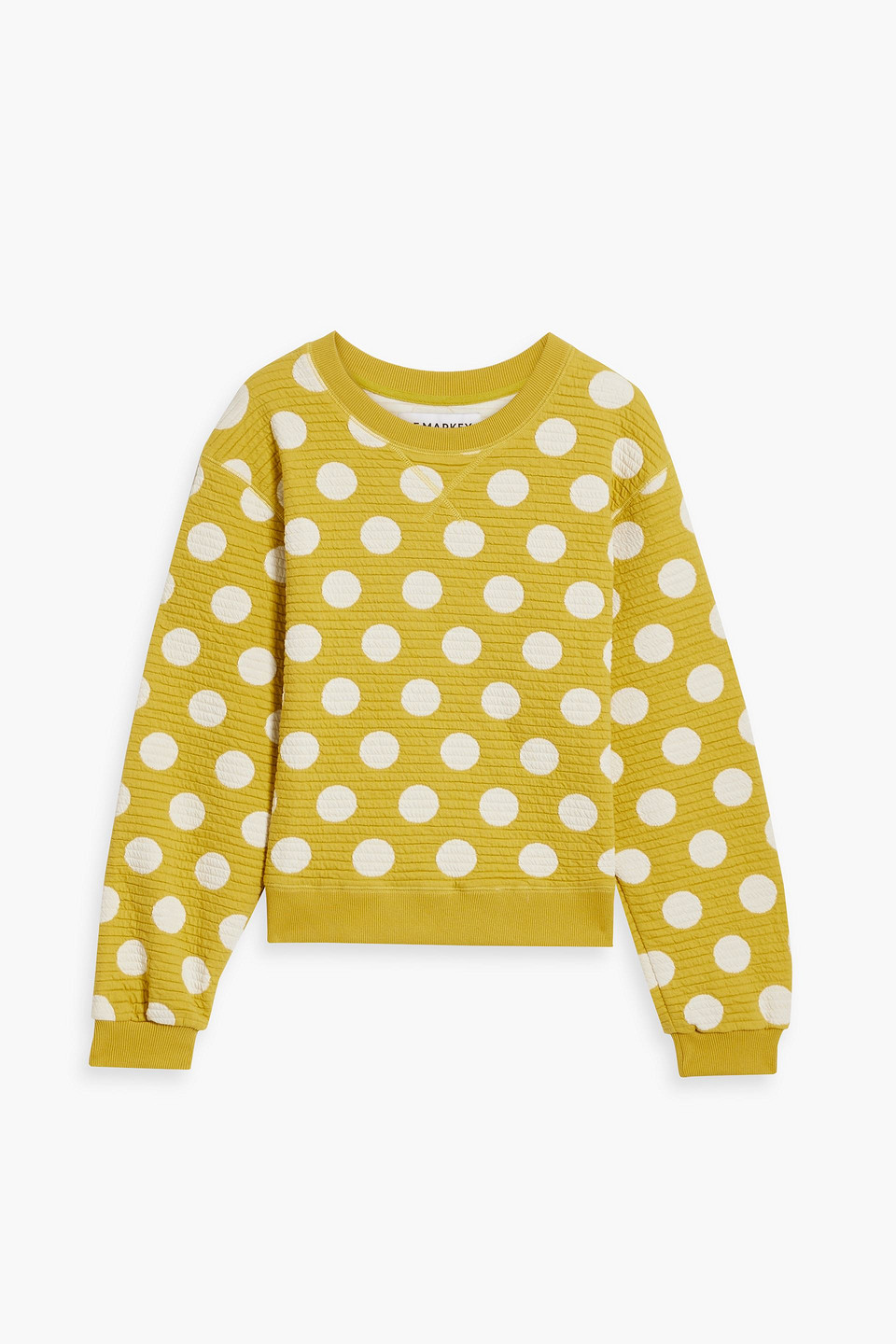 L.F. MARKEY Thierry quilted polka-dot cotton-blend jersey sweatshirt