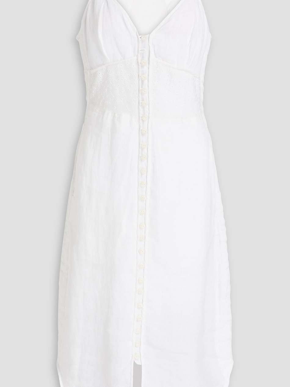 criseli broderie anglaise ramie midi dress