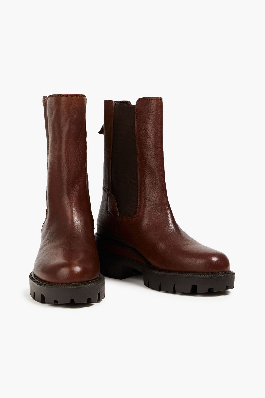 SAM EDELMAN Genia textured-leather Chelsea boots