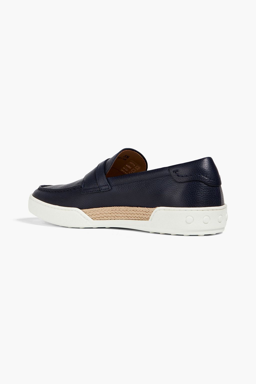 TOD'S Pebbled-leather loafers