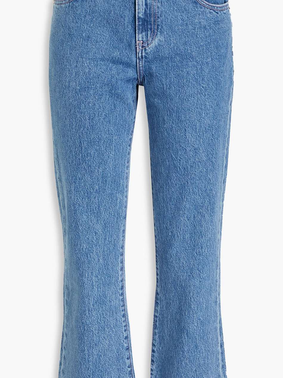 mid-rise bootcut jeans