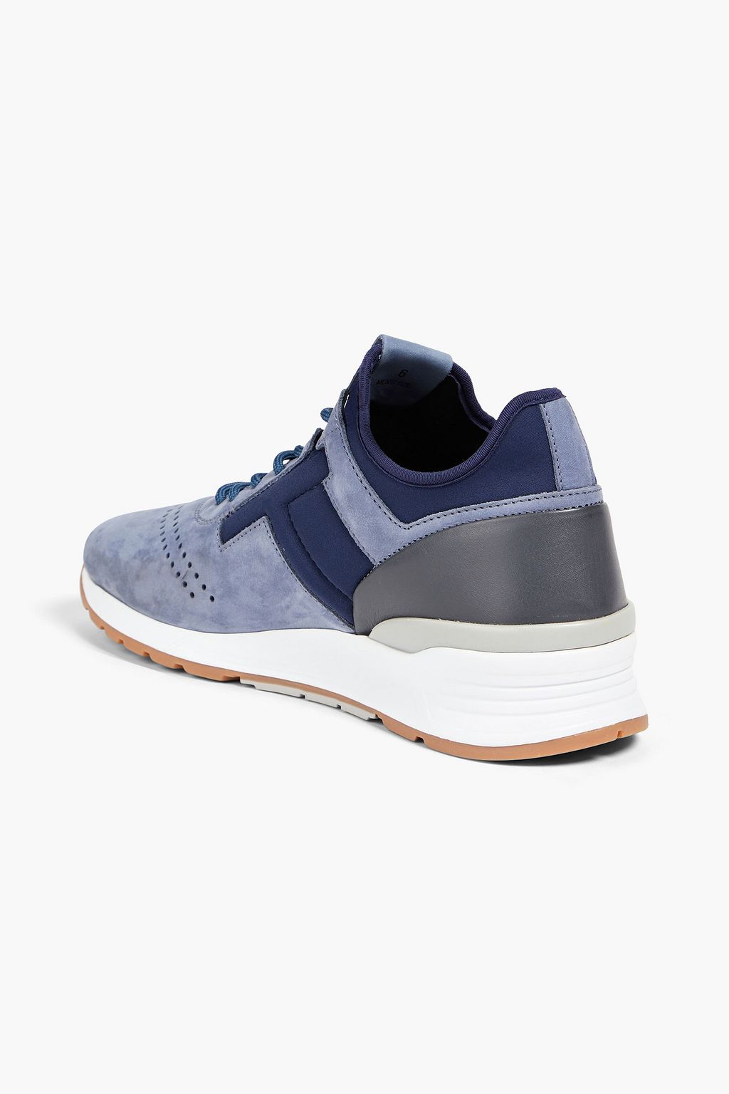 TOD'S Perforated neoprene and nubuck sneakers