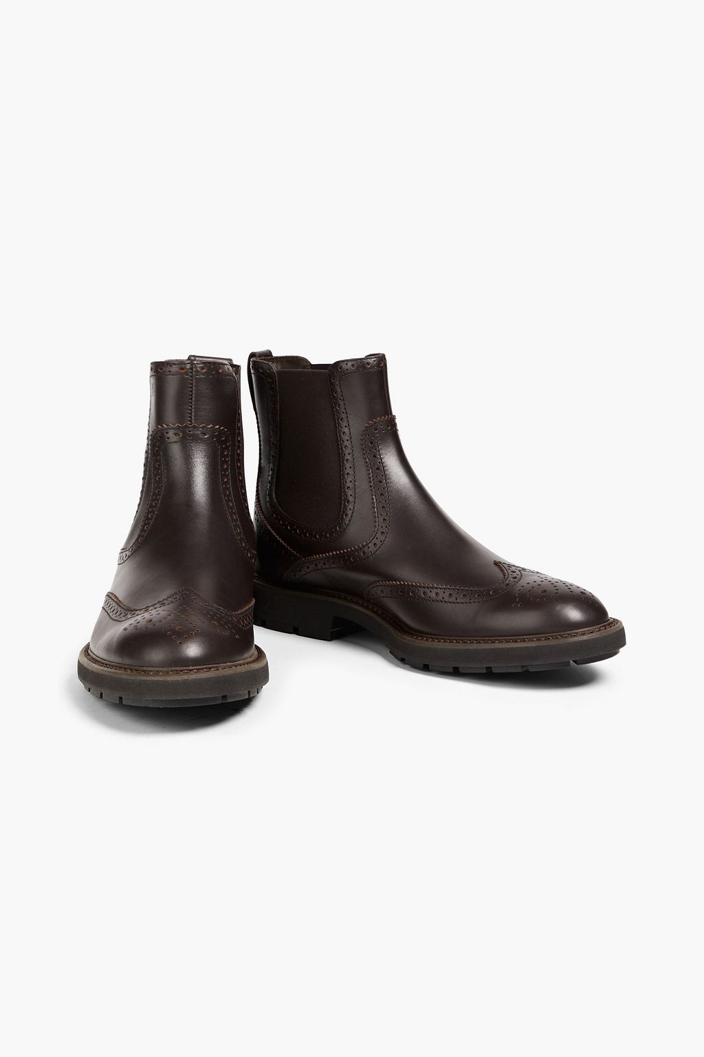 TOD'S Laser-cut leather Chelsea boots