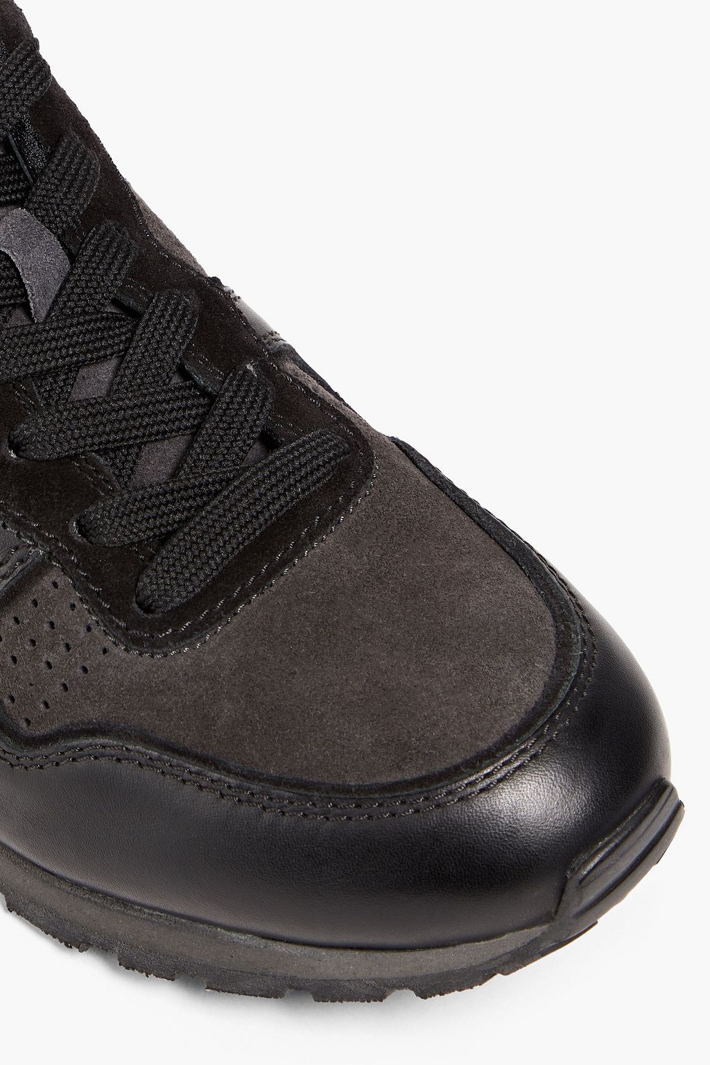 TOD'S Perforated suede and leather sneakers
