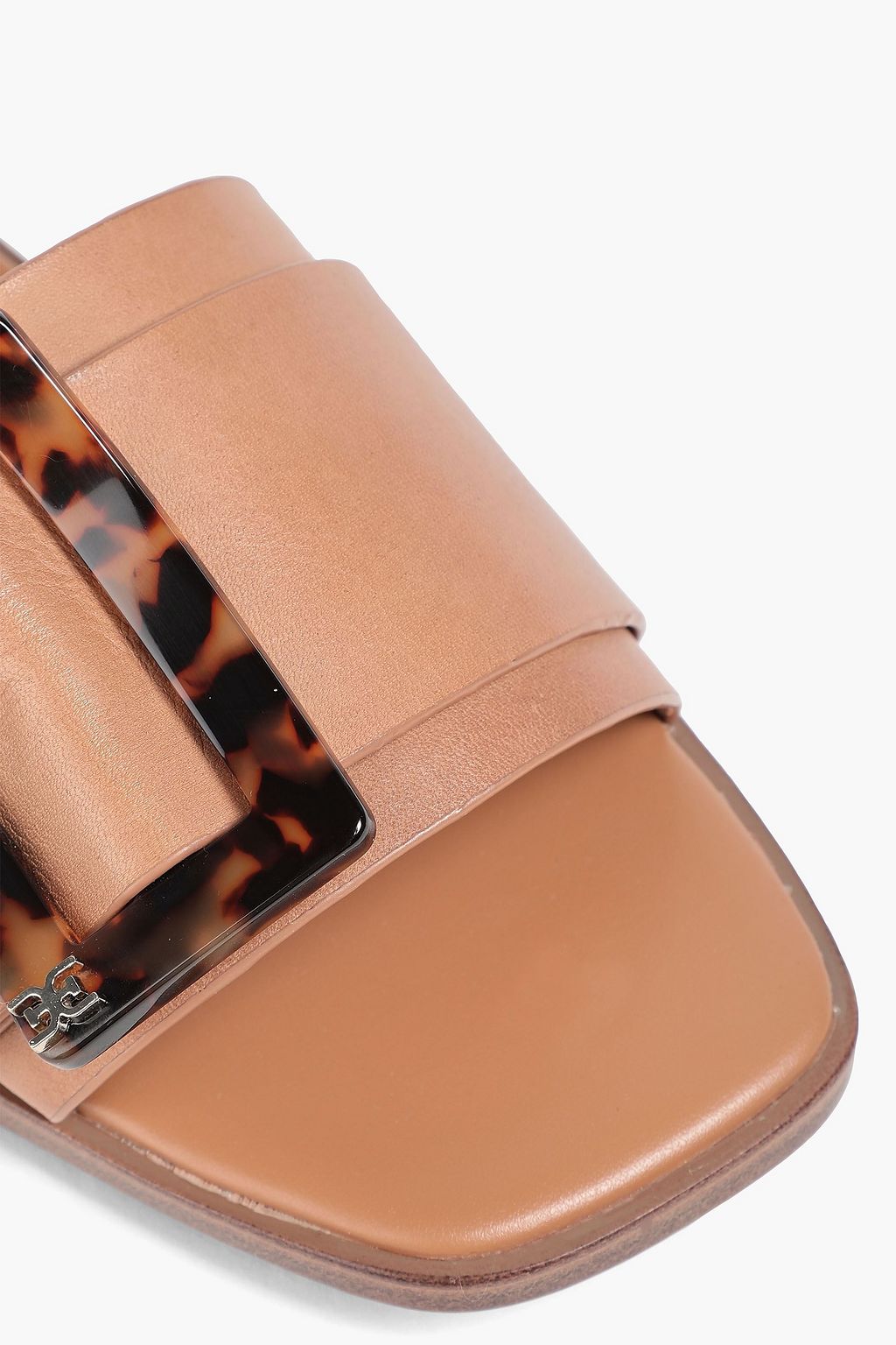 SAM EDELMAN Inez buckle-embellished leather slides