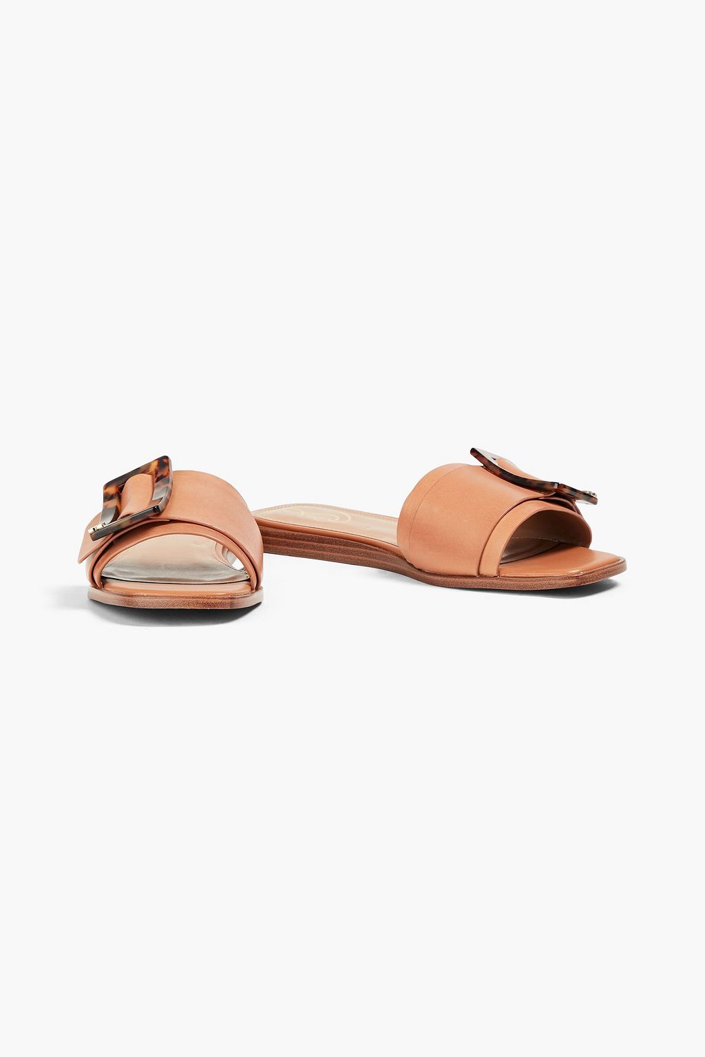 SAM EDELMAN Inez buckle-embellished leather slides