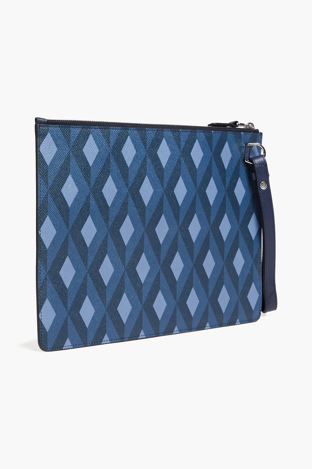 DUNHILL Printed textured-leather document case