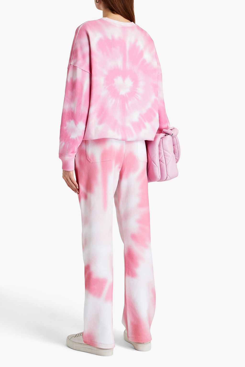 REDVALENTINO Tie-dyed French cotton-terry track pants