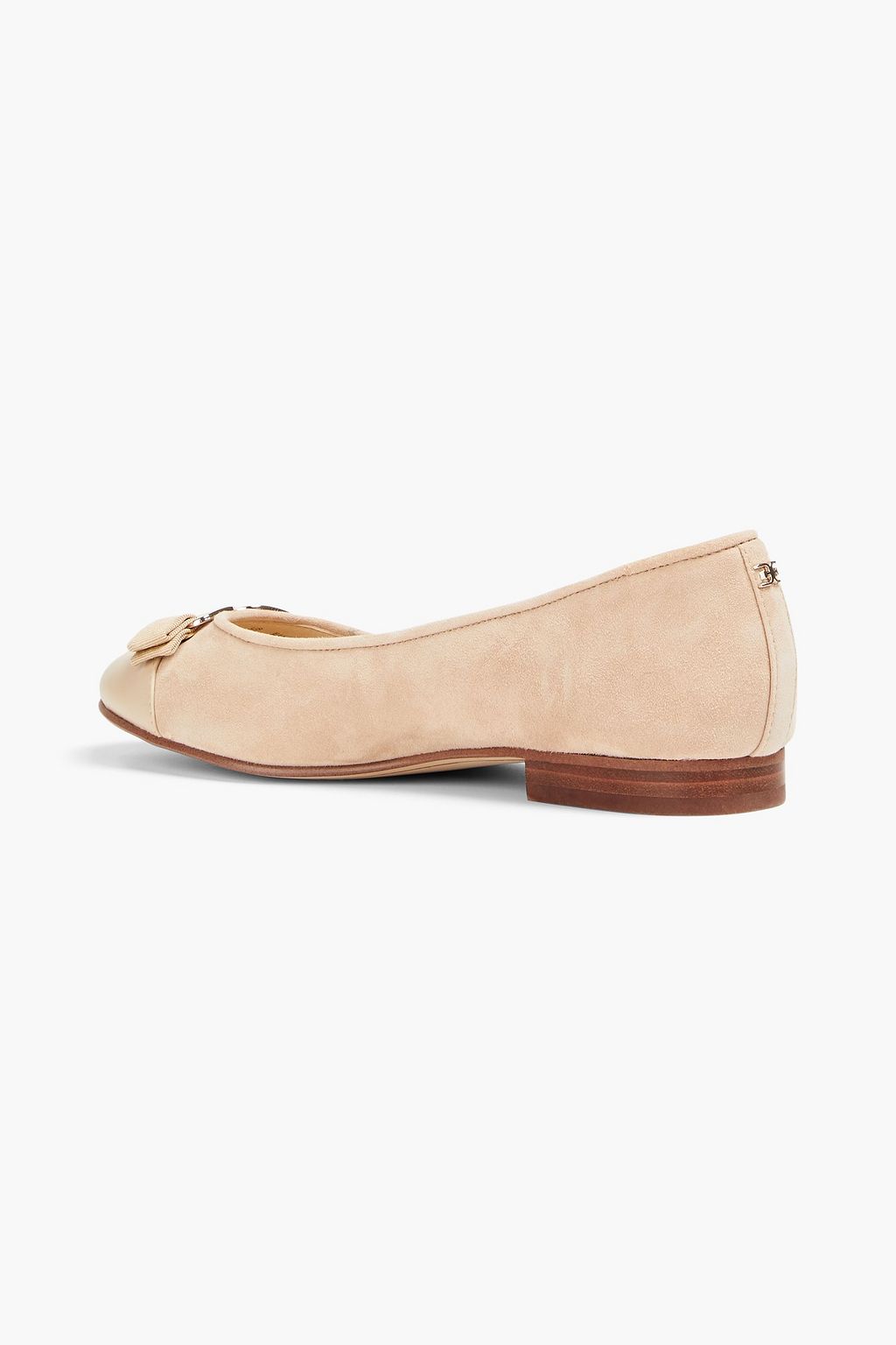 SAM EDELMAN Mage embellished suede and leather ballet flats