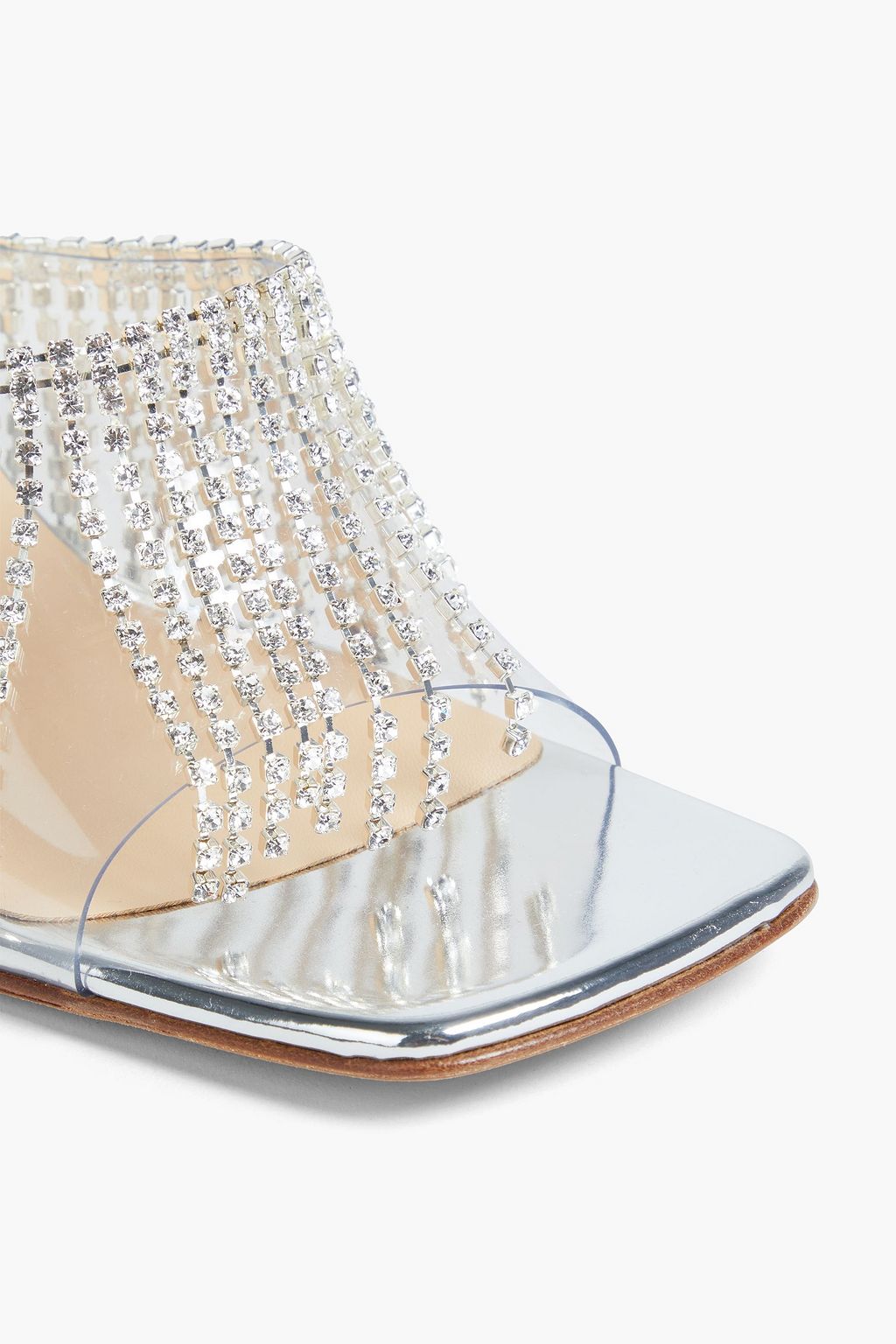 MAGDA BUTRYM Crystal-embellished PVC wedge mules
