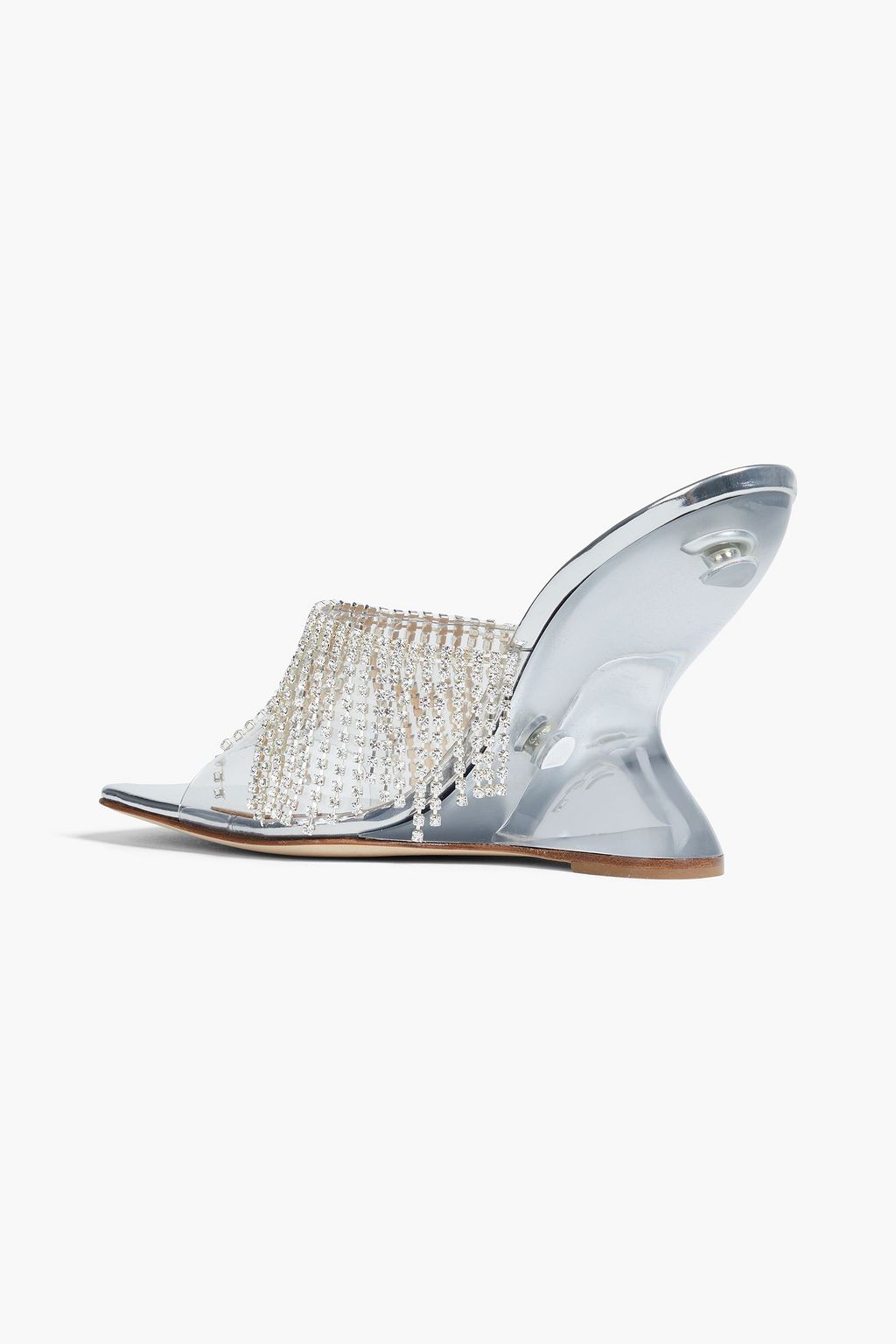 MAGDA BUTRYM Crystal-embellished PVC wedge mules