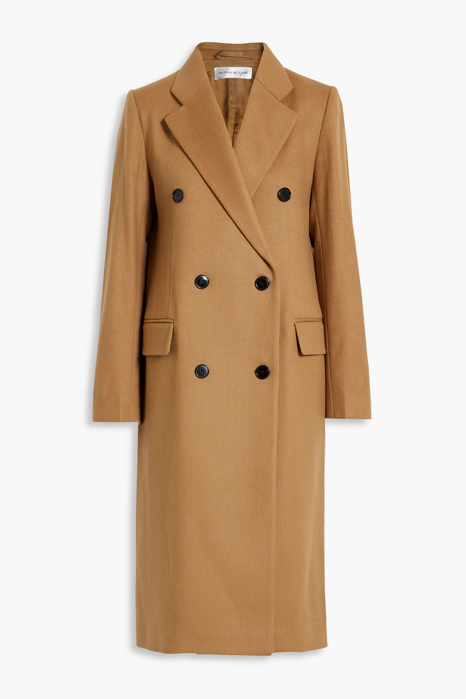 Victoria Beckham Wool Coat In Camel