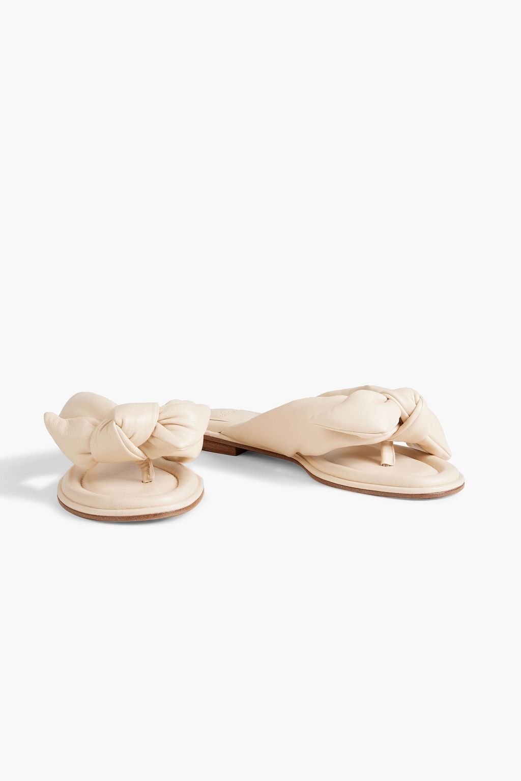ALEXANDRE BIRMAN 소프트 클라리타 보우 장식 패딩 가죽 샌들