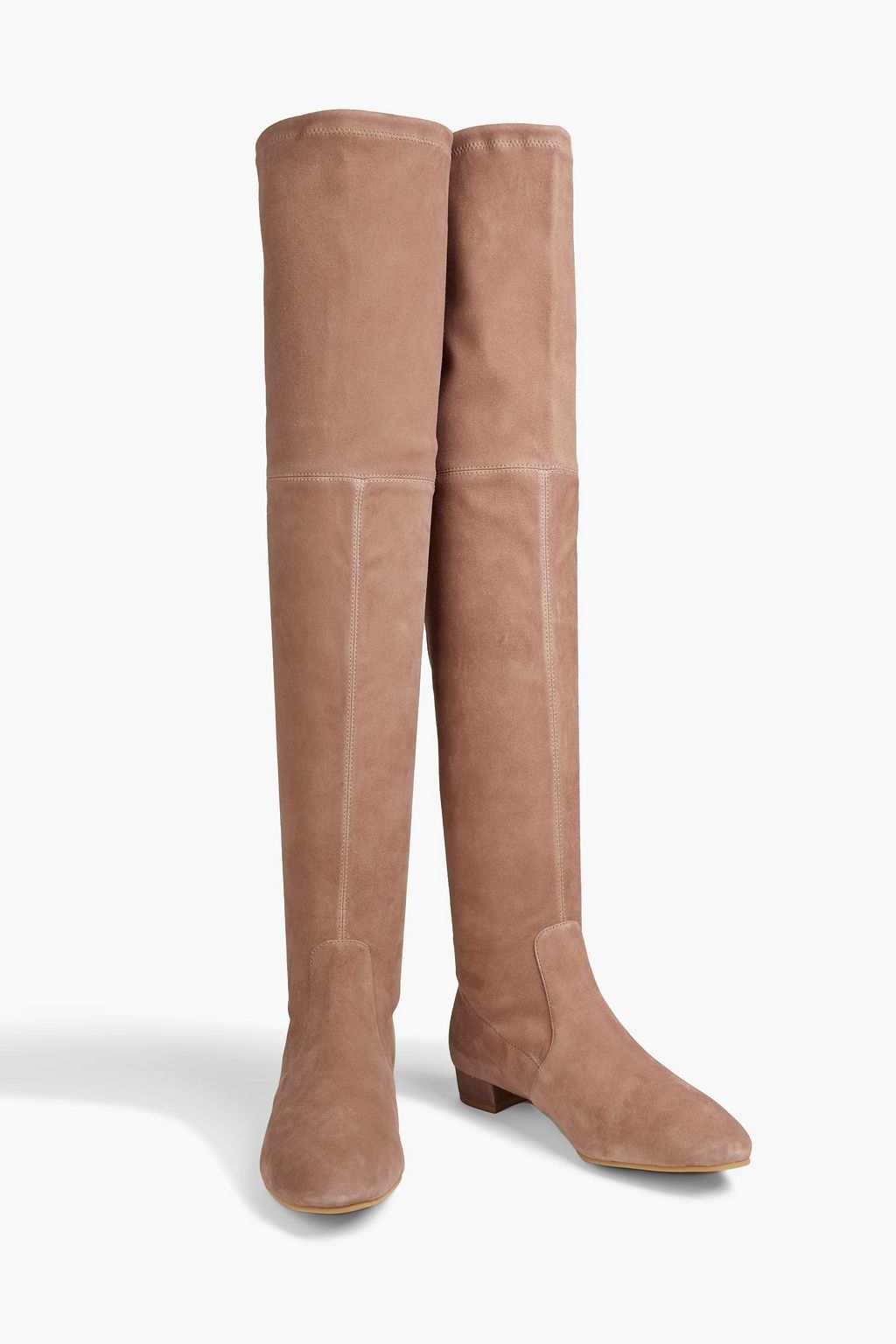 STUART WEITZMAN Genna 60 Overknees aus Stretch-Veloursleder